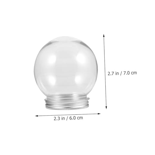 Bolas de nieve de plástico con tapa de aluminio para decoración 4