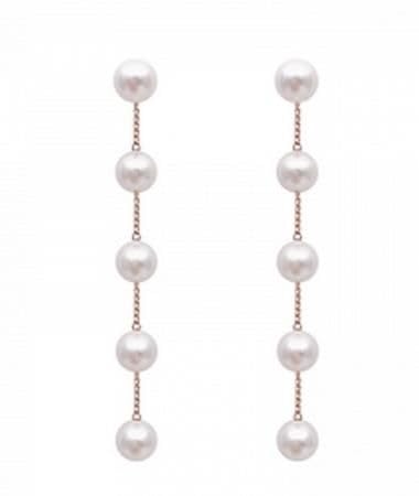 Boucles d'oreilles avec franges de zircon micro intarsia pour femme