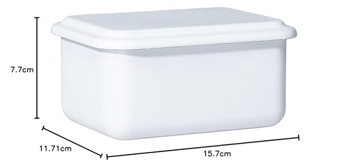 Riess, 0412-033, Vorratsbehälter mit Deckel small hoch, WEISS, Vol. (rec.): 0,8 Liter, Made in Österreich, LBH: 15,9x11,8x7,9cm, 0,450kg, Vorratsbehälter, Deckel, Bleifrei, Farbecht, Kratzfest
