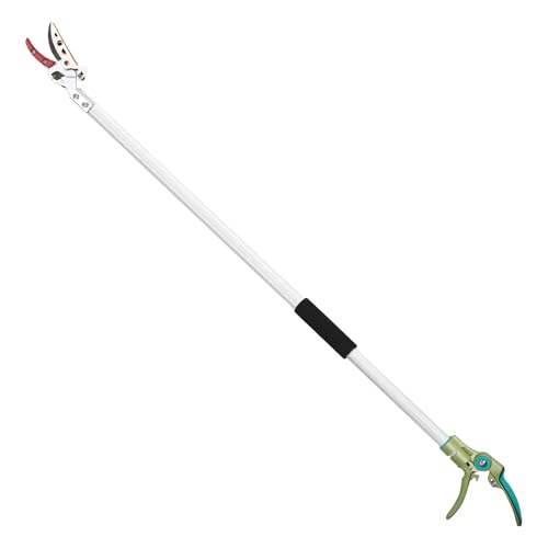 Image of LeafLux Tree Pruner for Garden, Cut Capacity 1 /2 Inch & Hold Pole Pruner, Lightweight Fruit Picker with Non-slip handle, Long Reach Tree Branch Cutter with Aluminum Pole, 4.2 FT| LFX112
