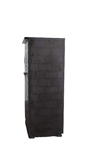 Image of Singar Furniture Wood Double Door Wardrobe 3 Feet (Black Textured)