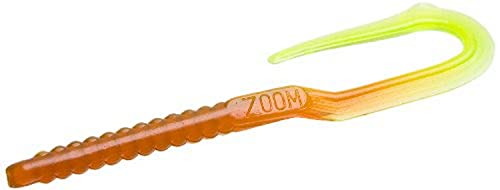 Zoom U Tail Worm-Pack of 20 (Motoroil Chartreuse, 6-Inch)