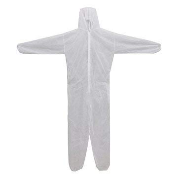 White Coveralls Dust Spray Suit Non-Woven Clothing Size L-image-46