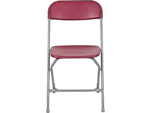 Image of Flash Furniture Hercules Series Plastic Folding Chair - Red - 2 Pack 650LB Weight Capacity Comfortable Event Chair - Lightweight Folding Chair