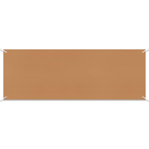 Image of Zonon Large Blank Banners And Signs Polyester Oxford Cloth Sublimation Banner To Decorate With Hanging Rope For Indoor Wall Outdoor Easy Hanging Diy Signs For Business Office (Brown,2 x 6 Feet)