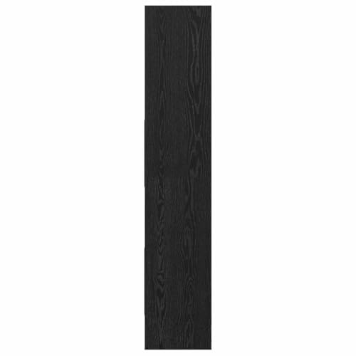 Librería de aspecto roble negro estantería de pie moderna de madera 7
