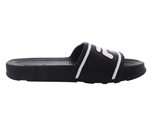FILA Men's Sleek Slide LT Sandals (Black/White/Black, numeric_11)3