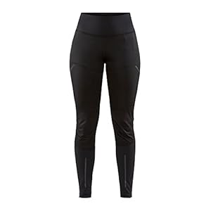 Craft Sportswear Women’s ADV Essence Wind Tights, Windproof Athletic Running Tights with Key Pocket