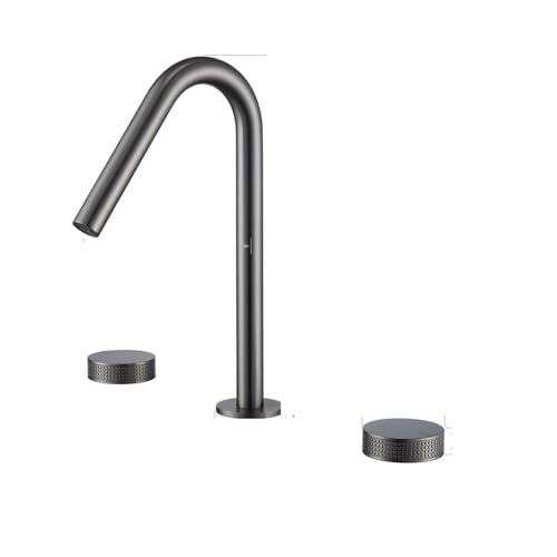 Grifos de baño monomando doble de 3 orificios con control preciso de agua fría y caliente