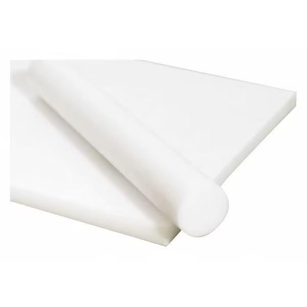 White Acetal Copolymer Rod Stock 1 ft. L, 1-5/8