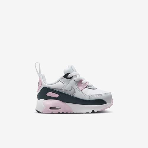 Nike Air Max 90 EasyOn Baby/Toddler Shoes (HF6359-104, Shown: White/Pink Foam/Armory Navy/Wolf Grey) Size 43