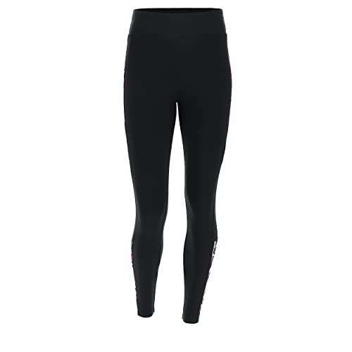 Leggings 7/8 Freddy cintura alta mallas deportivas negras de flores S