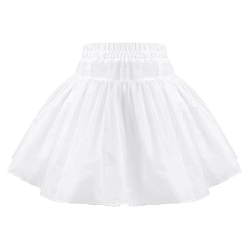 Kids Girls Layered Petticoat Tutu Skirt Wedding Flower Girls Hoopless Crinoline Half Slip2