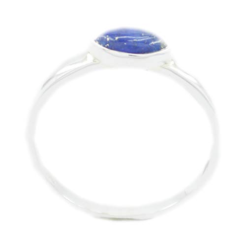 Bague en argent sterling 925 et lapislazuli bleu pour femme