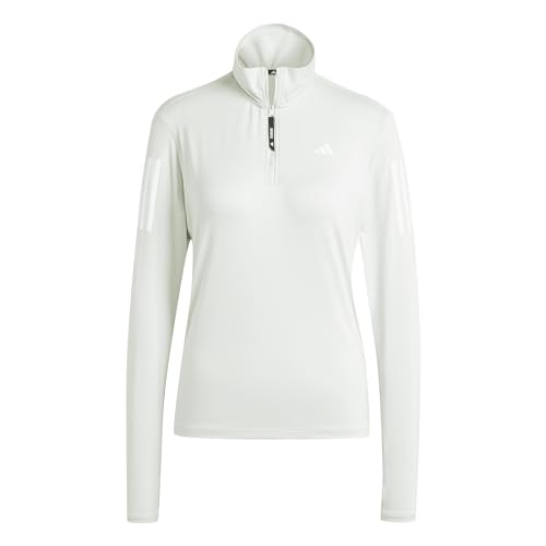 adidas Women's Own The Run Half-Zip, Linen Green