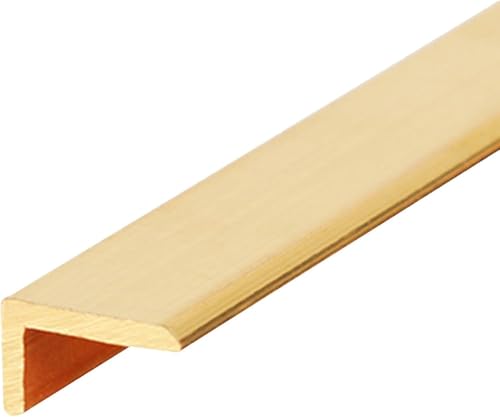 Threshold Strip，Flooring Transition Strip，Brushed Brass Stair Nosing Edge Trim, L Shape Edge Protector for Furniture/Cabinet/Desk/Wall Corner Guard, Metal Floor Transition Strip Cover(30x10mm(1 1/8