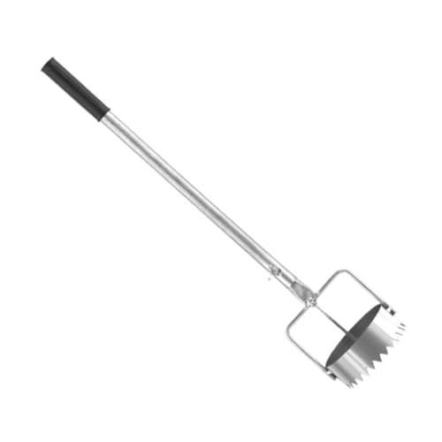 Bothyi Bulb Planter Mulch Film Digging Holes, Multipurpose, Retractable Handle, Stainless Steel Planting Tool Sod Remover for Lawn, 10cm Diameter