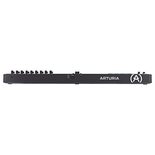 Image of Arturia KeyLab Essential 49 mk3 MIDI Controller with 49 Velocity-Sensitive keys, 9 Encoders, 9 Sliders, 8 RGB Pads - USB-C, Midi Out, LCD Screen, Bundled Software and DAW Integration - Black