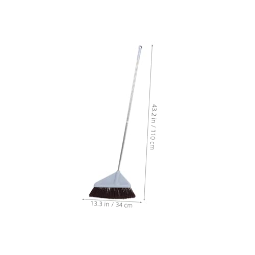 Miniatura 2 de Yosadier Escoba Doméstica Grande 1 Unidad Cerdas Suaves Diseño Ergonómico Anti-Dañinos Para Suelos Color Azul Gris Adecuado Para Limpieza De Patios, Cocinas Y Almacenes Uso Diario