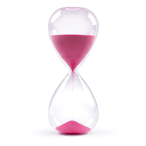 GNEGNI 砂時計 インテリアタイマー カラフル 3分 5分 15分 30分 子ども用 砂タイマー ゲーム キッチン 料理 お風呂用 ホーム オフィス 教室用 (ローズレッド/5分) [4]