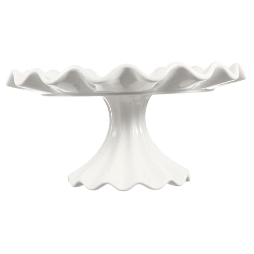 VALICLUD Soporte de para Tartas Pedestal Elegante con Borde Ondulado Soporte para Cupcakes y Postres para Bodas Fiestas y Cumpleaños Base para Exhibición de Pasteles