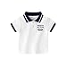 Fashion Polo T-Shirt for Boys Cartoon Pattern 2-6 Years Summer Kids Tops Baby Polo Kids Shirts. (US, Age, 2 Years, White & Blue Line)
