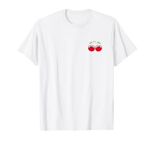 Humor Kleine minimalistische Kirschfrucht einfache Kirschen T-Shirt