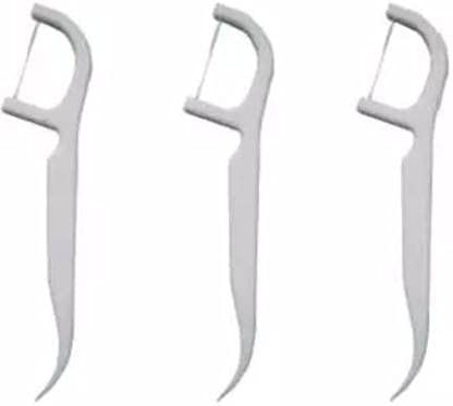 ZOLDYCK 3 in 1 Dental Floss Stick/Oral Care/Tooth Pick with Tongue Cleaner for Fresh Breath and Healthy Gums Oral Care (50 pcs)