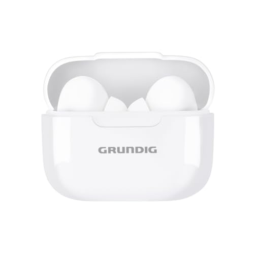 Grundig Kopfhörer Kabellos Bluetooth - Bluetooth Kopfhörer In Ear mit Mikrofon - In Ear Kopfhörer Bluetooth mit Touch Steuerung - Kabellose Kopfhörer mit Ladecase Weiß