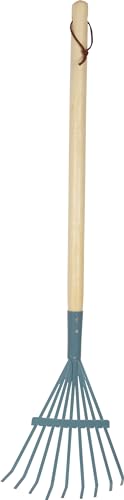 small foot Rakes, set of 6, blue, wood and metal, child-friendly gardening tools for kids aged 3+ years, 12543 - Image 2