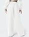 LOMON Wide Leg Sweatpants Women Fleece Sweat Pants Fall Clothes 2025 Teen Girl Baggy Jogger Sweatpant with Pockets (White, S)