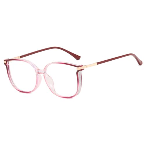Lunettes monture ultralégère LVTFCO grand visage unisexe plat miroir violet