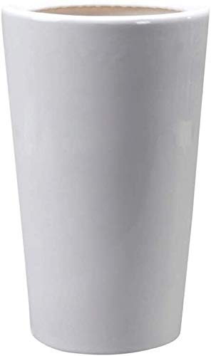 Zylinder Flowerpot Keramik Grün Rettich Pflanze Stehen Keramik Blumentöpfe for Outdoor Indoor (Größe: Übergröße) Pflanzkübel-Keramik, geeignet für Schlafzimmer Off (Size : L)