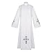 CAMDOM Catholic Priest ALB Church Clergy White Jacquard Vestment Robe