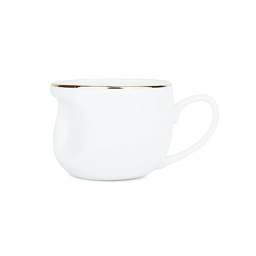 Image of Dandy Lines Face Gold Band Cups and Saucers, Cup and Saucer for Tea, Ceramic, Pack of 6, Microwave & Dishwasher Safe, Great for Hosting & Gifting