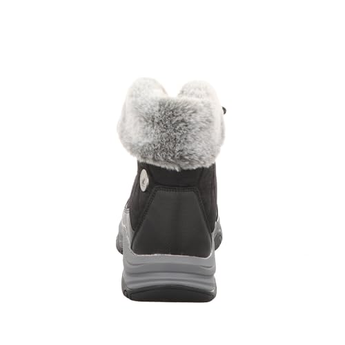 Skechers Skechers Women's Trego - Winter Feelings - Black Duraleather/Mesh/Faux Fur - US 9
