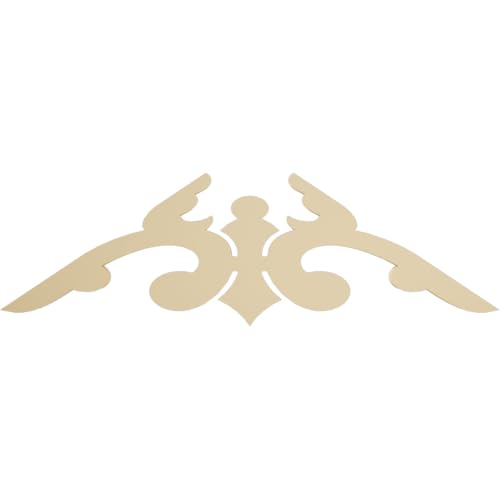 Ekena Millwork GPP048X016X100MIL Milton Architectural Grade PVC Gable Pediments, 48"W x 16"H x 1"P (8/12) Pitch