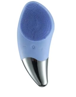 Sonic Facial Brush, Electric Face Scrubber, Facial Cleanser Machine, Face Wash Brush, Silicone, Face Scrubber, Waterproof, Massager, Stocking Stuffer, (Periwinkle) Blue