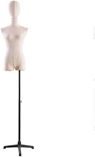 Female Dress Form Display Mannequin Body Torso Adjustable Height Female Mannequin Display Female Tailors Dummy Bust Dress Form Iron Frame for Clothing Dress Jewelry