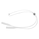 Silikon-Brillenbänder – Brillenhalter, wasserdichte Sonnenbrillenriemen, rutschhemmend, verstellbares Sport-Gummiband, verstellbares Umhängeband für Männer, Frauen, Kinder, Schwimmen, weiß, Refer to