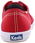 Keds Women's Champion Lace Up Sneaker, RED Canvas, 11 Wide | Image 4
