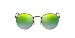 Produktbild Ray-Ban Unisex Round Metal Sonnenbrille, Schwarz (Gestell: schwarz, Gläser: verspiegelt grünverlauf 002/4J), Medium (Herstellergröße: 50)