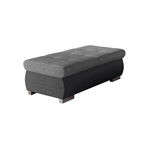 Mirjan24 Polsterhocker Sitzbank Orkan groß Hocker Sitzhocker Modern Pouf Fußbank Sitzmöbel 120x60 Cover