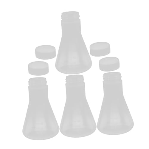 Unomor Triangle Flask Set with 50ml Chemistry Flask Lab Glassware with Wide Mouth Chemistry