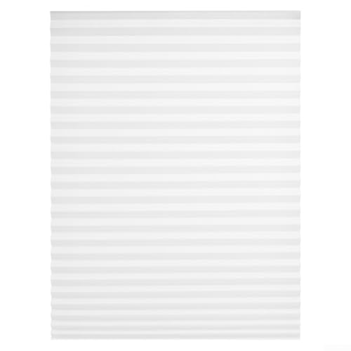 Persianas plisadas ajustables no tejidas para uso doméstico, personalizables y perfectas para control de luz en cualquier habitación (blanco, 60 x 150 cm)