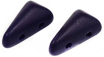 20pcs Vexolo 2-Hole Triangle Beads 5 x 8 mm, Opaque Blue Matte 33400-84110, Bohemia Crystal Glass, Czechia 11109034