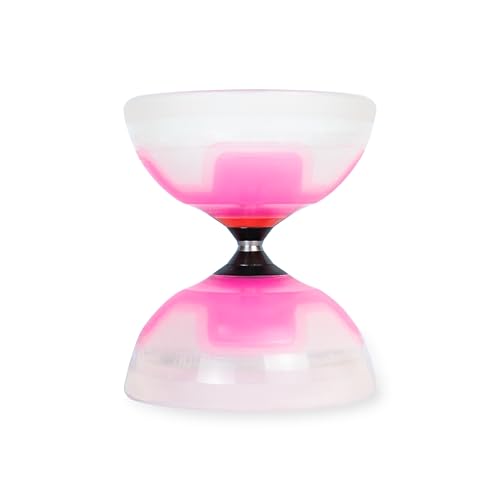 SUNDIA Falcon Series - Professional Triple Bearing Diabolo for Enhanced Balance, Long Spins, High Performance for All Tricks and Levels - Beginners to Pros, Juggling Chinese Yoyo - Pink
