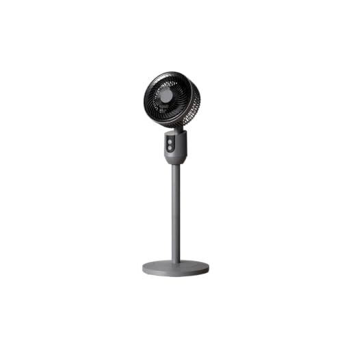 Image of Air Circulator Standing Fan, 20dB Ultra Quiet Pedestal Fan for Bedroom, Powerful Turbo Airflow, 3 Speed 7200mAh USB Rechargeable, 90° Oscillating Detachable Dual Use Portable Cooler for Home (B)