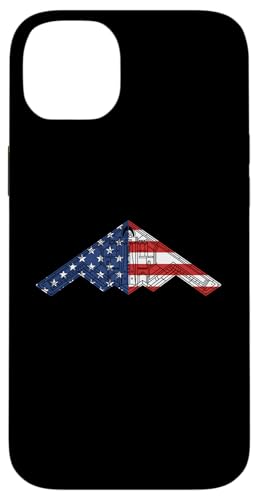 B-2 Bomber Stealth Aircraft Schematic American Flag B2 X}zP[X iPhone 14 Plus p