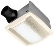 Nutone QTRN110L QT Series 110 CFM Ventilation Fan/Light, With White ...